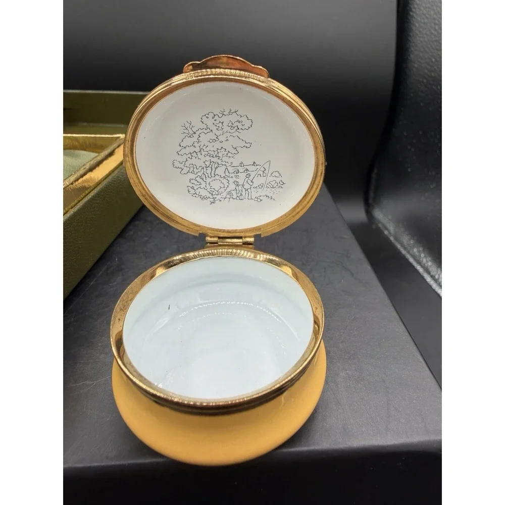 🐱🐞 English Enamels Crummles Kitten & Ladybug Trinket Box–Adorable Collectible!